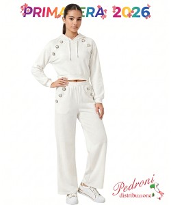 P*STOCK*Completo ragazza LOLLITOP BE666 BIANCO-A 8/16 anni