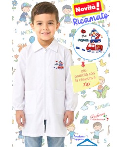 PRIMO PREZZO Grembiule ASILO bambino BM-033 BIANCO Tg.45/55