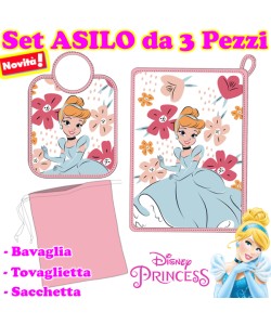 * NOVITA' * PRINCIPESSE DISNEY Set ASILO " 3 PEZZI " WD1757 Rosa