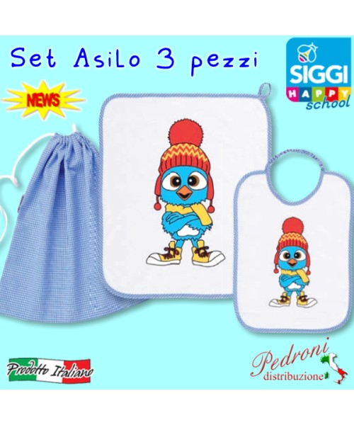 SIGGI Set asilo SIGGI 34SE0725 Canarino Cielo