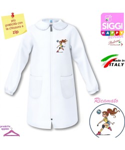 SIGGI Grembiule SCUOLA bambina 33GR4374 BIANCO