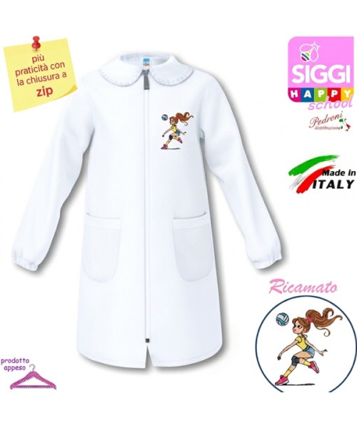 SIGGI Grembiule SCUOLA bambina 33GR4374 BIANCO