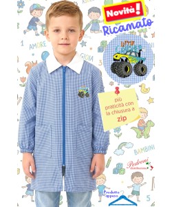 PRIMO PREZZO Grembiule ASILO bambino BM-029 Bianc/Cielo Tg.45/65 - Grembiuli Asilo Primo Prezzo