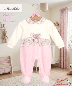 BATUFFOLINI Tutina Ciniglia B548/6F Panna/Rosa 0/6 mesi