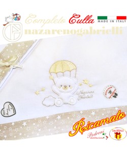 NAZARENO Completo CULLA ricamato NG 91.36 Bianco/Panna
