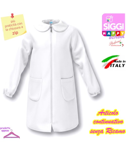 SIGGI Grembiule SCUOLA bambina 37GR1969 BIANCO