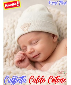 *MAFER* Cuffietta BABY in CALDO COTONE WSB7454 Panna 3/6 mesi