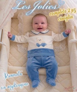 Les Jolies COMPLETO 2pz. CINIGLIA LJ-334.34 AZZURRO