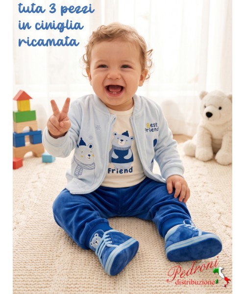 *AUTUNNO*CINIGLIA Tuta neonato REPANDA RB713...