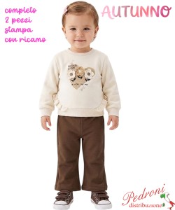 Tuta neonata INJULY FC1036 BEIGE/cacao 3/18 mesi