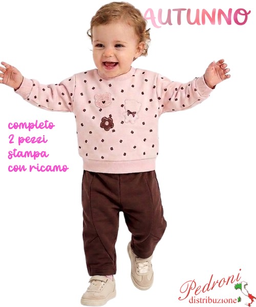 *AUTUNNO*Tuta neonata LOLLITOP BE756 PINK/cacao...