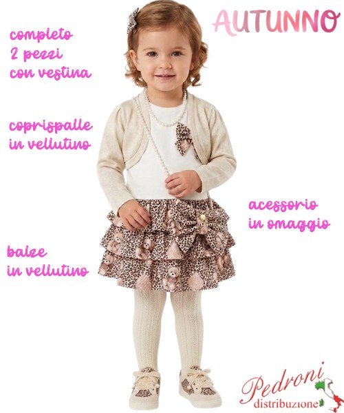 *AUTUNNO*Completo neonata LOLLITOP BS0719 BEIGE...
