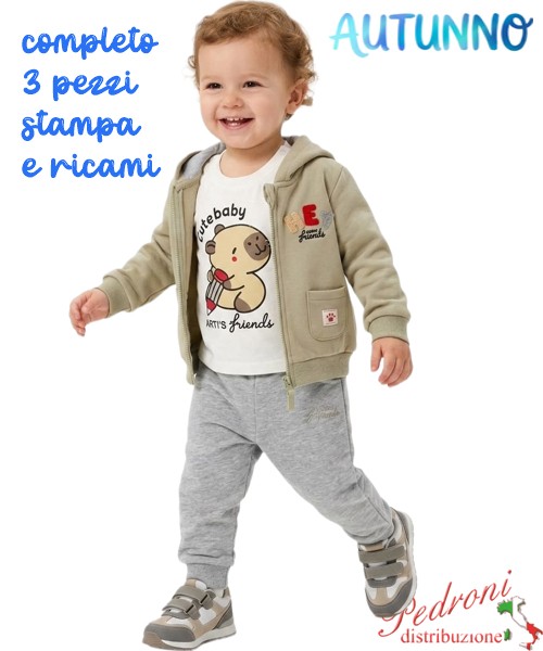 *AUTUNNO*Tuta neonato BABY GANG C8670...