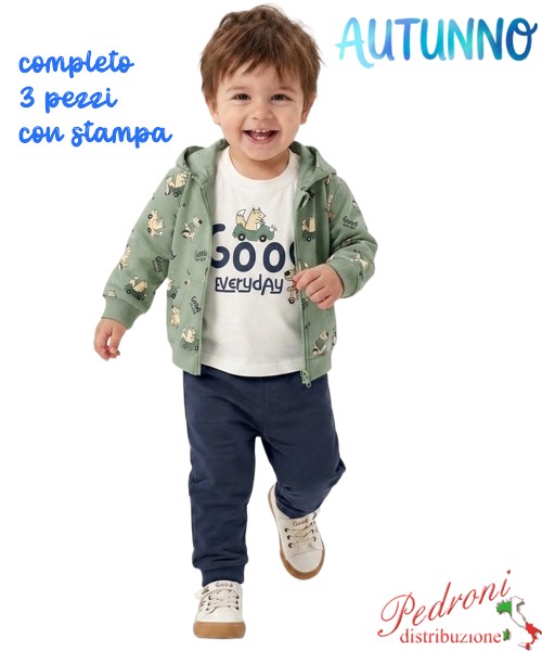 *AUTUNNO*Tuta neonato URCHIN QZ2166 GREEN/blu...