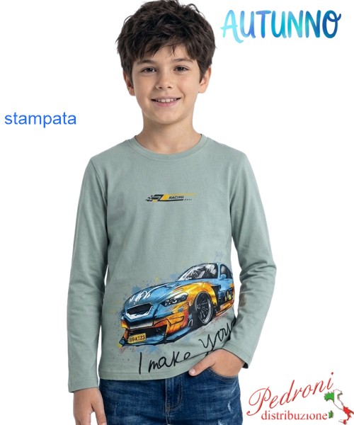 *AUTUNNO*Maglia bambino MR JEK ZY394 SKY 4/12 anni
