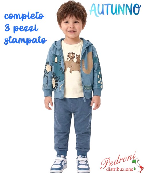 *AUTUNNO*Tuta neonato MG KIDS FM1444 AVIATOR 12/36 mesi