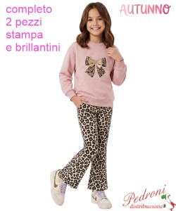 *AUTUNNO*Completo bambina CHIC AF2797 CLIVIA 4/12 anni