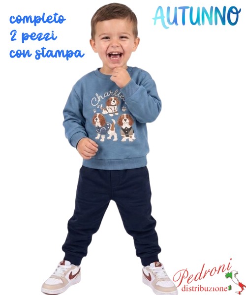 *AUTUNNO*Tuta neonato SMALL GANG AB9755...