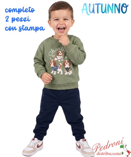 *AUTUNNO*Tuta neonato SMALL GANG AB9755...