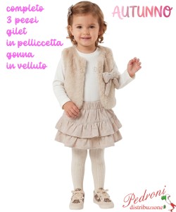 *AUTUNNO*Completo neonata SWEET BK861 BEIGE/beige 12/36 mesi