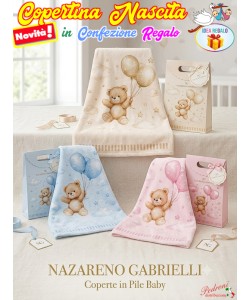 * COPERTINA NASCITA * per CULLA in PILE NG-4721 in 3 varianti