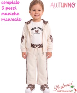*AUTUNNO*Tuta neonata LOLLITOP BC339 PANNA 12/36 mesi