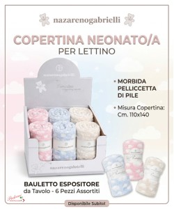 *IDEA REGALO* Copertina LETTINO in "PELLICCETTA di PILE" NG-4836