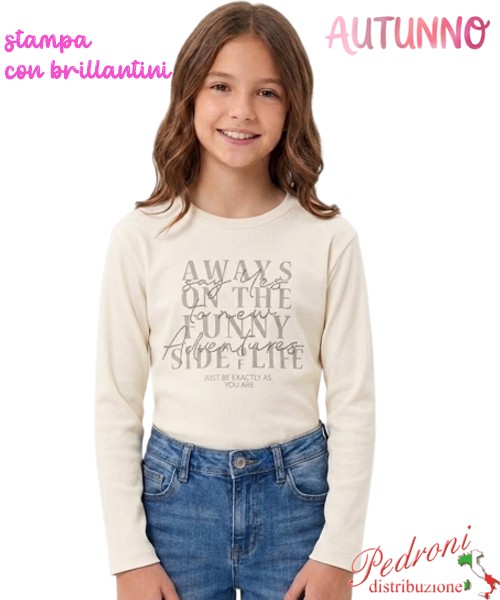 *AUTUNNO*Maglia bambina INJULY LY2611 PANNA 4/14 anni