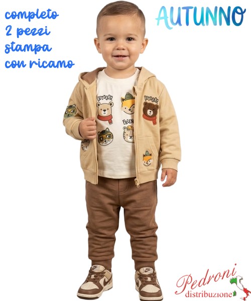 *AUTUNNO*Tuta neonato BABY GANG C8668...