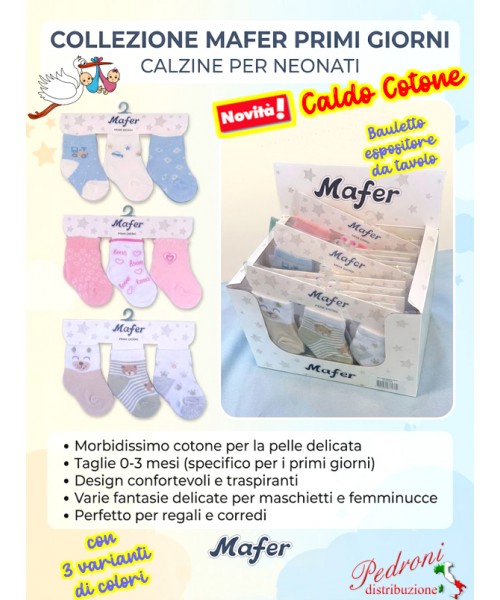 * CORREDINO * Calzine PRIMI GIORNI - CALDO COTONE DS920 BIMBO/A - Calze Primi Mesi - Baby
