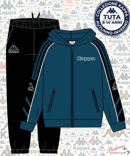 *KAPPA* TUTA RAGAZZO Felpata 021T 8/14 Anni...