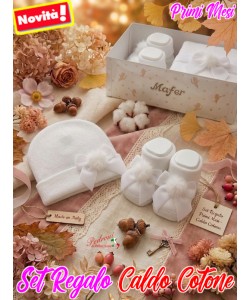 *MAFER* SET REGALO BABY in CALDO COTONE art.WSE7521 Bianco