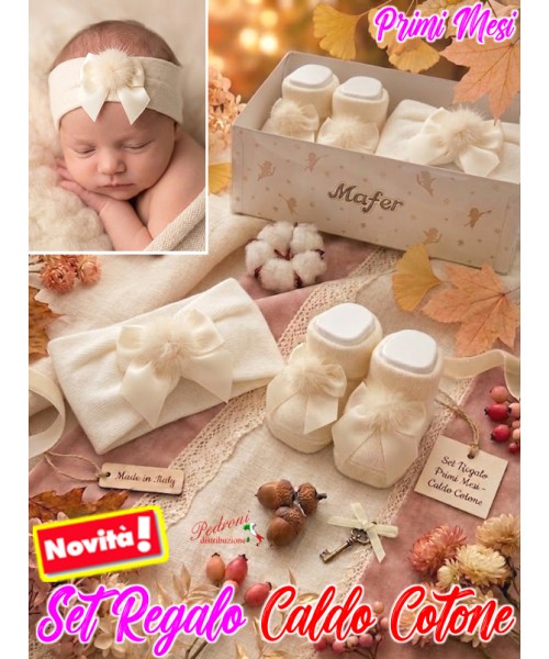 *MAFER* SET REGALO BABY in CALDO COTONE...