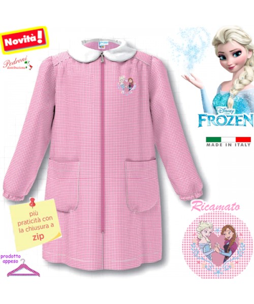 FROZEN Grembiule ASILO bambina G100 Bianco/Rosa
