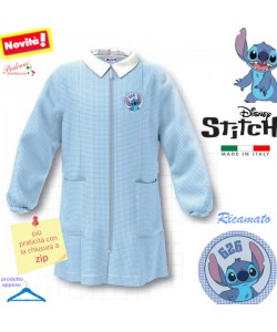 STITCH Grembiule ASILO bambino G407-ZIP Bianco/Cielo