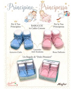 *PRINCIPINO-PRINCIPESSA* Babbuccia CALDO COTONE WSC9336-37