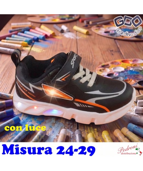 *NOVITA'* SCARPA bambino GD5503 Misura 24/29 Nero