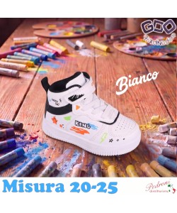 * NOVITA' * SCARPA bambino GD5538 Misura 20/25 Bianco