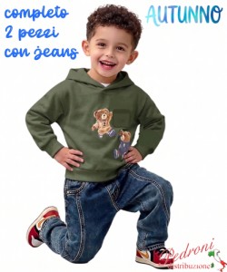*AUTUNNO*Compl.neonato SMALL GANG AB9758 BOSCO/jeans 12/36/mesi