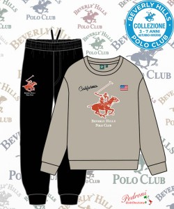 * POLO BEVERLY * TUTA BAMBINO Felpata 011K 3/7 Anni GREY