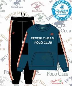 * POLO BEVERLY * TUTA BAMBINO Felpata 021K 3/7 Anni BLUE