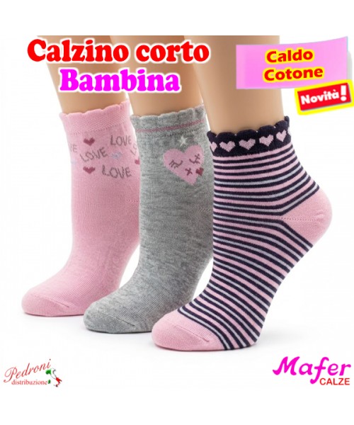 MAFER Calzino corto BAMBINA CALDO COTONE...