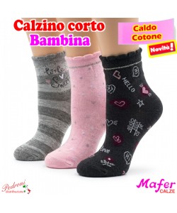 MAFER Calzino corto BAMBINA CALDO COTONE RFC8886 Tg.22/33
