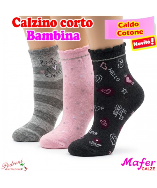 MAFER Calzino corto BAMBINA CALDO COTONE...