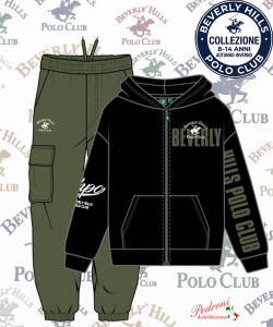 * POLO BEVERLY * TUTA BAMBINO Felpata 025T 8/14 Anni BLACK