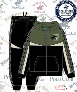 * POLO BEVERLY * TUTA BAMBINO Felpata 028T 8/14 Anni BLACK