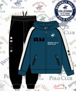 * POLO BEVERLY * TUTA BAMBINO Felpata 029T 8/14 Anni BLUE