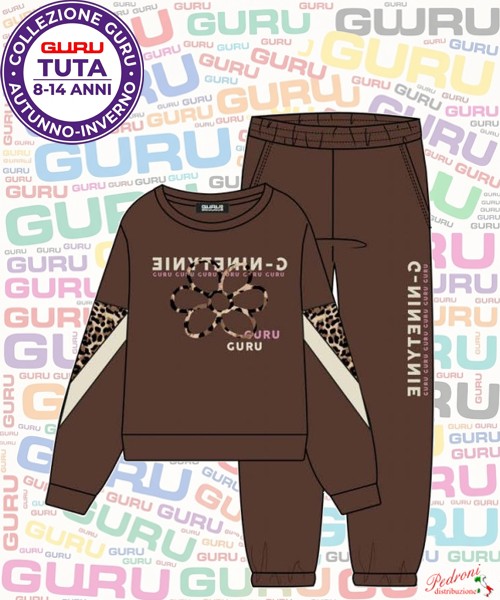 *GURU* COMPLETO TUTA RAGAZZA Felpata 013T 8/14...