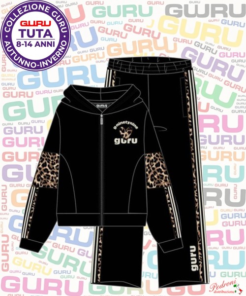 *GURU* COMPLETO TUTA RAGAZZA Felpata 026T 8/14...