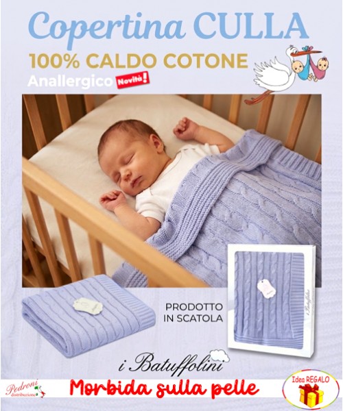 *CALDO COTONE* Copertina CULLA in MAGLIA...